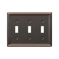 Livewire 149TTTDB 3 Toggle Aged Bronze Chelsea Wall Plate LI612876